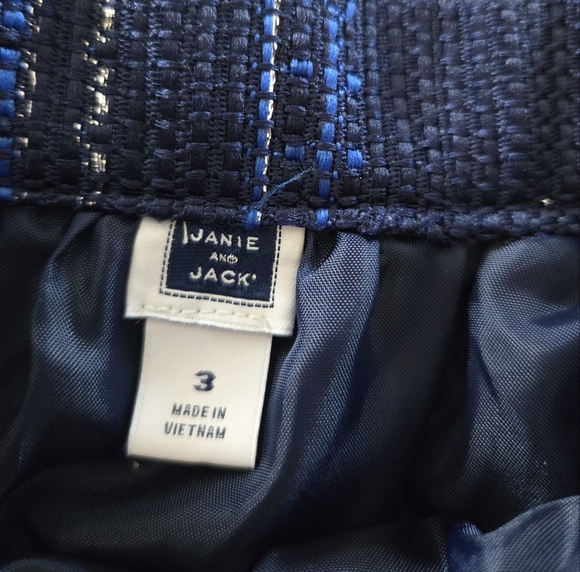 Janie And Jack Toddler Girl Skirt With Metallic Threads  Adjustable Waist - Picture 3 of 6